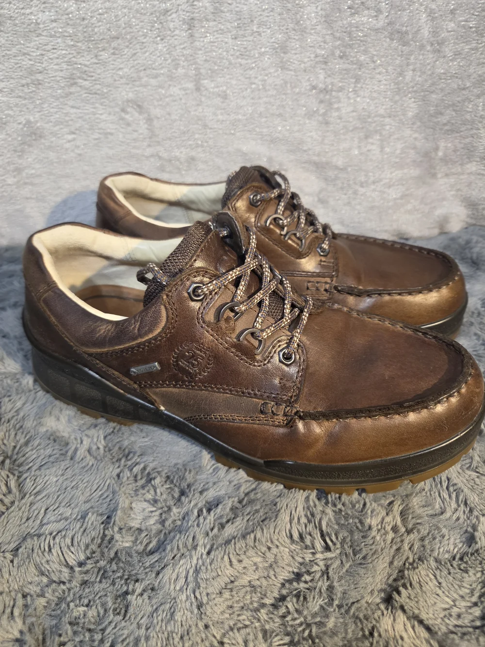 Ecco Men's Brown Leather Boat Shoes with Lug Sole
